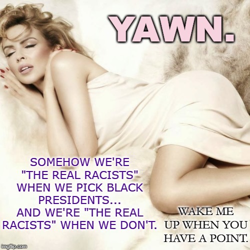 All those black Democrats who didn't support either Harris or Booker probably don't care that they dropped out. | YAWN. SOMEHOW WE'RE "THE REAL RACISTS" WHEN WE PICK BLACK PRESIDENTS... AND WE'RE "THE REAL RACISTS" WHEN WE DON'T. WAKE ME UP WHEN YOU HAVE | image tagged in kylie sleep,democrats,kamala harris,cory booker,election 2020,racists | made w/ Imgflip meme maker