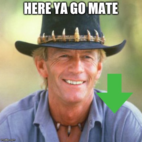 australianguy | HERE YA GO MATE | image tagged in australianguy | made w/ Imgflip meme maker