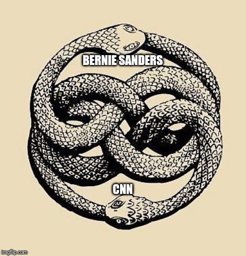 BERNIE SANDERS; CNN | image tagged in bernie sanders,cnn,communist socialist,fake news | made w/ Imgflip meme maker
