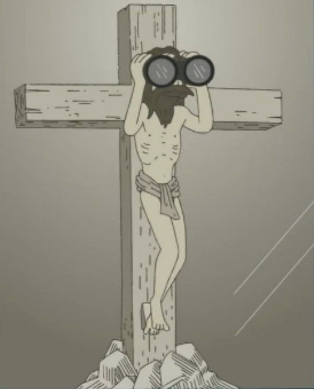 Christ is watching Blank Meme Template