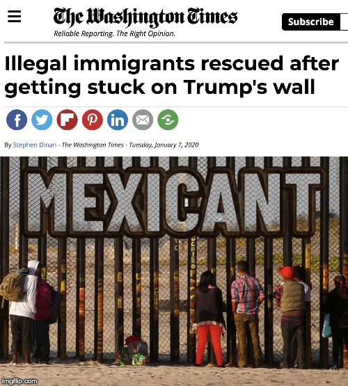 Illegals stuck on top of the wall - border security called to bring them down | image tagged in trumps wall,illegal aliens,illegal immigration | made w/ Imgflip meme maker