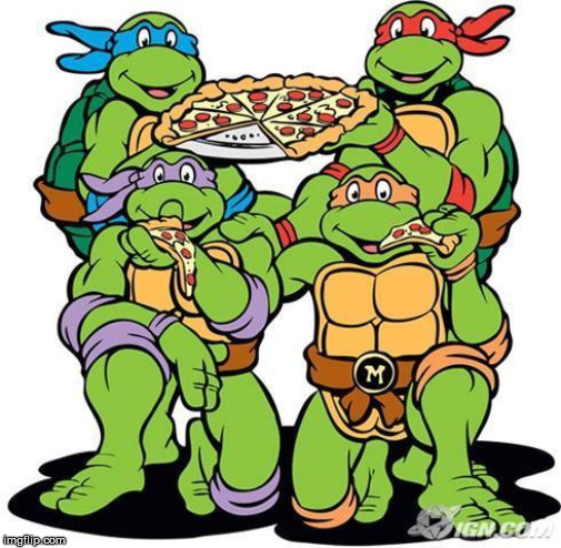TMNT Pizza Party | image tagged in tmnt pizza party | made w/ Imgflip meme maker
