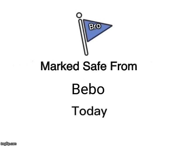 Marked Safe From | Bro; Bebo | image tagged in memes,marked safe from | made w/ Imgflip meme maker