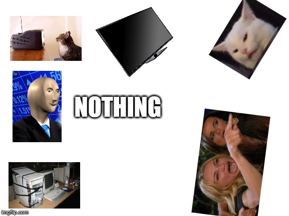 Blank White Template | NOTHING | image tagged in blank white template | made w/ Imgflip meme maker