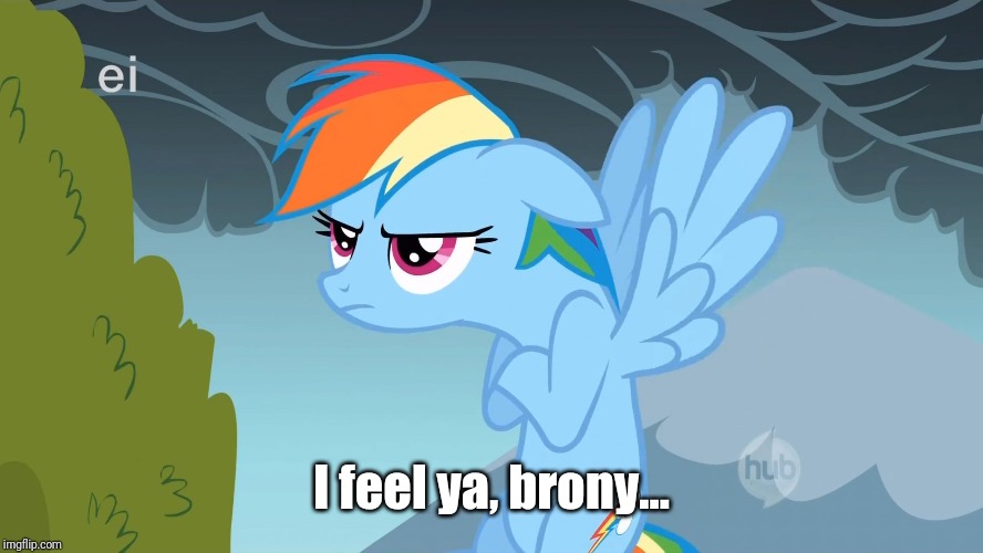 Grumpy Pony | I feel ya, brony... | image tagged in grumpy pony | made w/ Imgflip meme maker