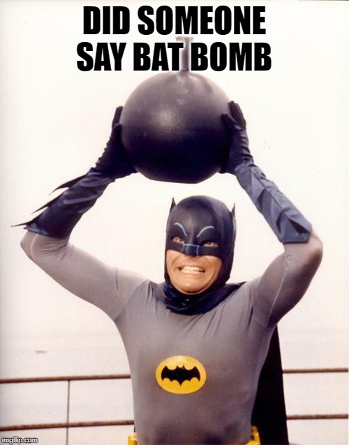 batman bomb | DID SOMEONE SAY BAT BOMB | image tagged in batman bomb | made w/ Imgflip meme maker