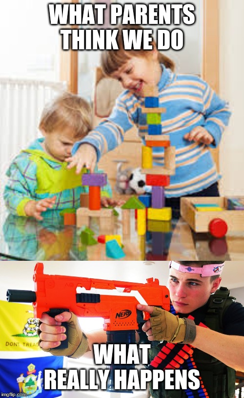 WHAT PARENTS THINK WE DO; WHAT REALLY HAPPENS | image tagged in siblings | made w/ Imgflip meme maker