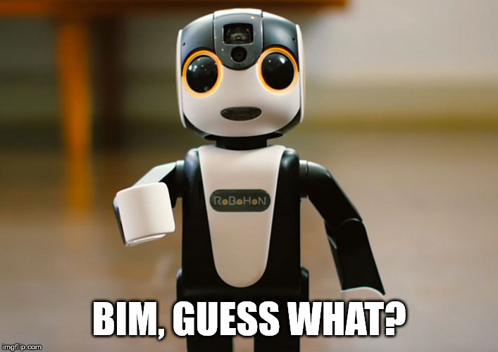 Robohon | BIM, GUESS WHAT? | image tagged in robohon | made w/ Imgflip meme maker