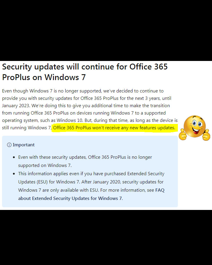 MS Office 365 ProPlus Update Discontinued Blank Meme Template