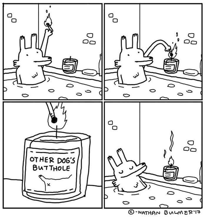 doggy's candle Blank Meme Template