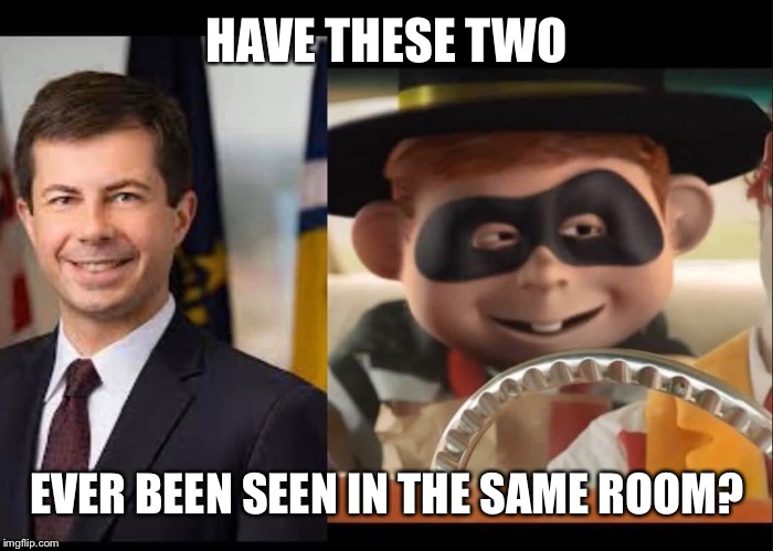 HAVE THESE TWO; EVER BEEN SEEN IN THE SAME ROOM? | image tagged in mayor,hamburger | made w/ Imgflip meme maker