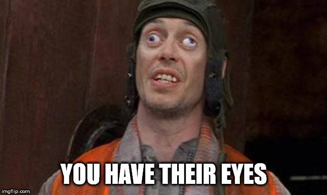 Looks Good To Me | YOU HAVE THEIR EYES | image tagged in looks good to me | made w/ Imgflip meme maker