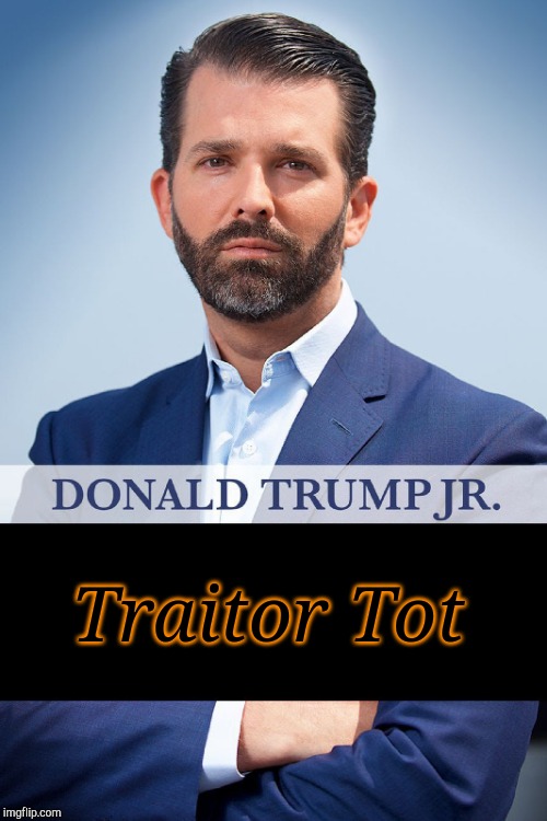 Donald Trump Jr -Triggered | Traitor Tot | image tagged in donald trump jr -triggered | made w/ Imgflip meme maker