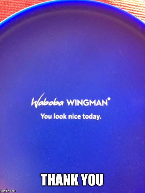 You look nice too! | THANK YOU | image tagged in isaac_laugh,today,laugh,frisbee | made w/ Imgflip meme maker