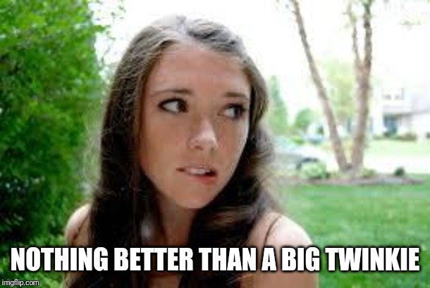 sexy girl | NOTHING BETTER THAN A BIG TWINKIE | image tagged in sexy girl | made w/ Imgflip meme maker