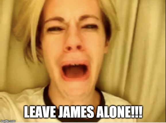 Leave Britney Alone | LEAVE JAMES ALONE!!! | image tagged in leave britney alone | made w/ Imgflip meme maker