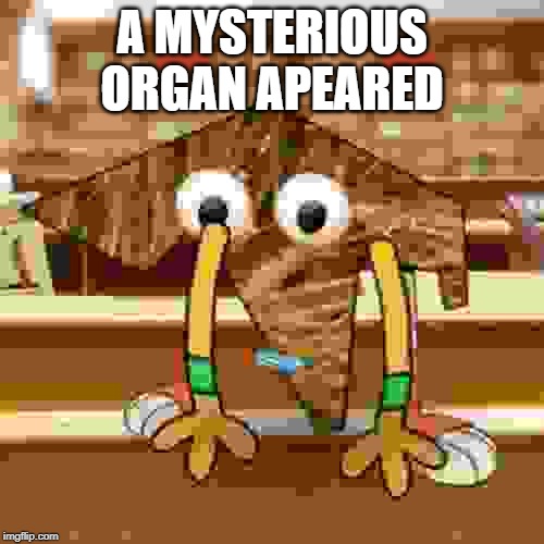 Mysterious organ. | A MYSTERIOUS ORGAN APEARED | image tagged in tawog,tawog's character creator,deep fried,cringe worthy,fun | made w/ Imgflip meme maker