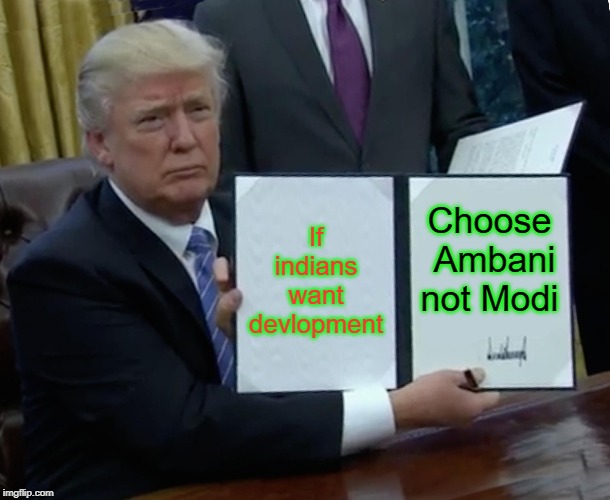 High Quality MODI  - AMBANI Blank Meme Template