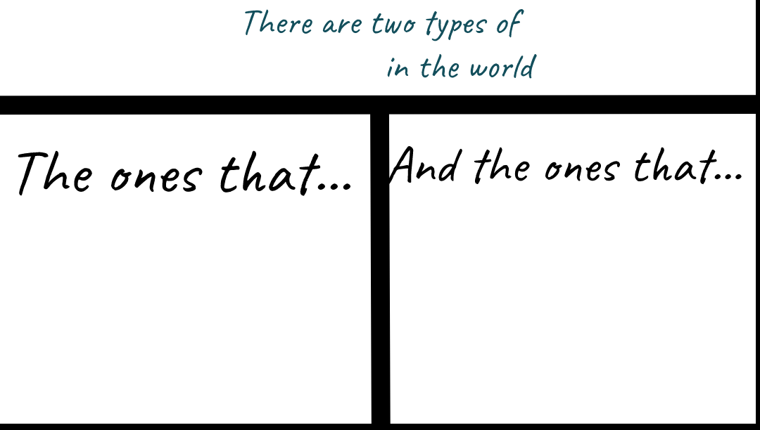 There are two types of X in the world... Blank Meme Template