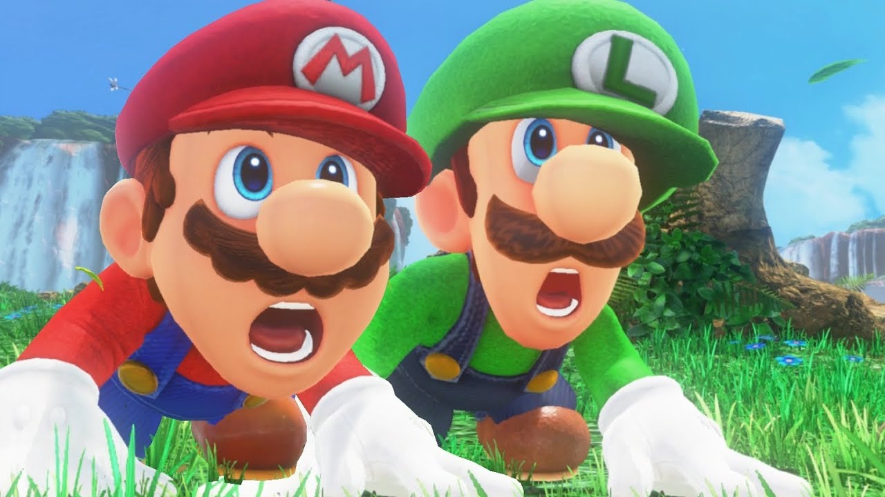 Mario Luigi mouth gape Blank Meme Template