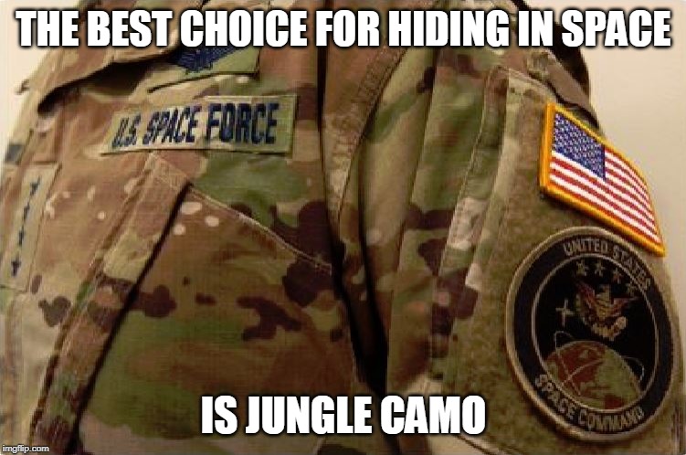 Mars Camo | THE BEST CHOICE FOR HIDING IN SPACE; IS JUNGLE CAMO | image tagged in mars camo | made w/ Imgflip meme maker
