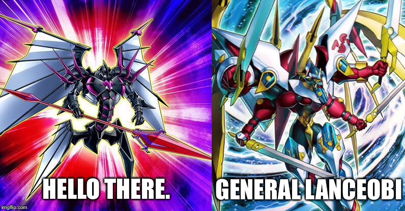 GENERAL LANCEOBI; HELLO THERE. | image tagged in hello there,yugioh,general kenobi hello there | made w/ Imgflip meme maker