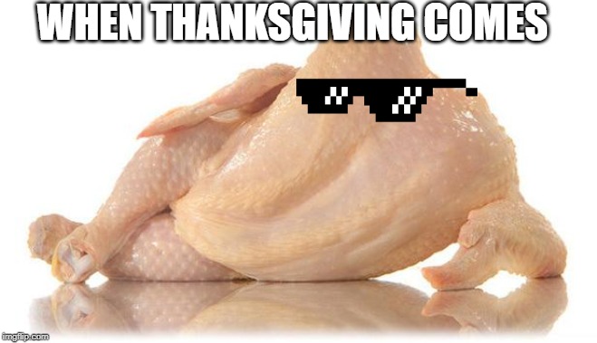 sexy chicken | WHEN THANKSGIVING COMES | image tagged in sexy chicken | made w/ Imgflip meme maker