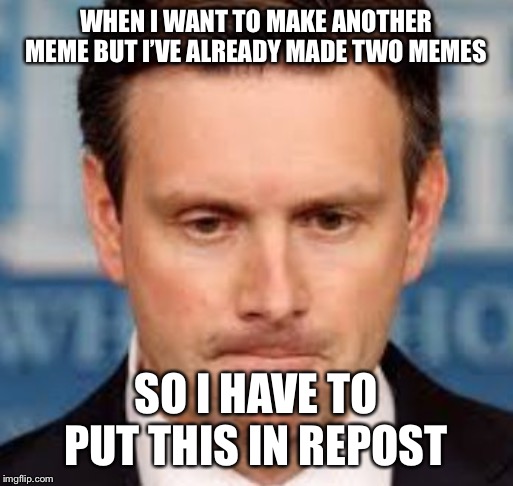 Reluctant Face | WHEN I WANT TO MAKE ANOTHER MEME BUT I’VE ALREADY MADE TWO MEMES; SO I HAVE TO PUT THIS IN REPOST | image tagged in reluctant face | made w/ Imgflip meme maker