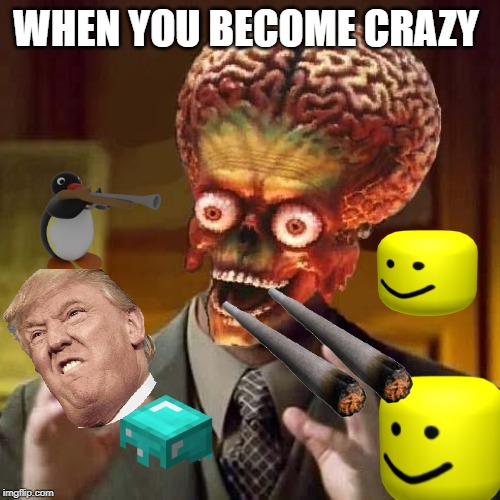 aliens 6 | WHEN YOU BECOME CRAZY | image tagged in aliens 6,crazy | made w/ Imgflip meme maker