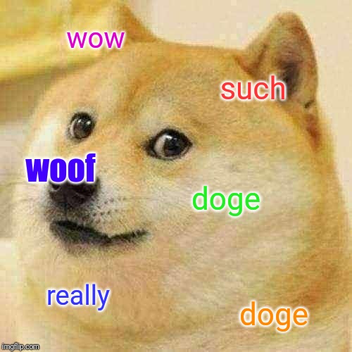Doge | wow; such; woof; doge; really; doge | image tagged in memes,doge | made w/ Imgflip meme maker
