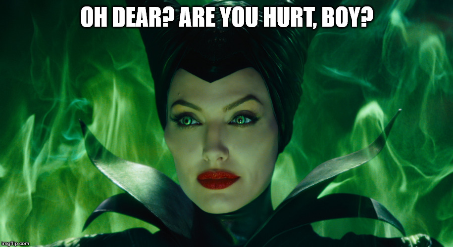 evil | OH DEAR? ARE YOU HURT, BOY? | image tagged in evil | made w/ Imgflip meme maker