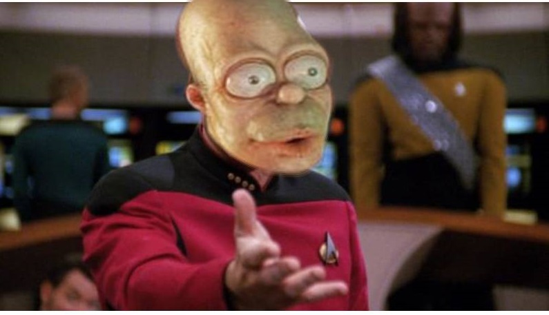 High Quality HOMER SIMPSON PICARD Blank Meme Template