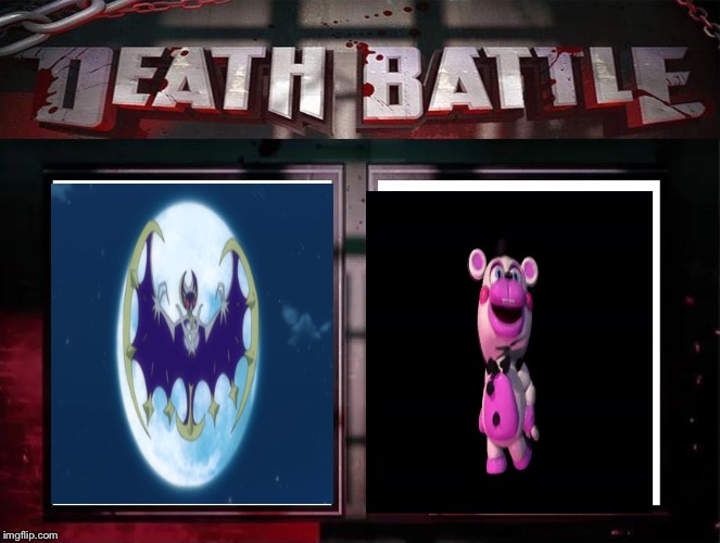 Put your bets in the comments ( it’s probably gonna be lunala) | image tagged in death battle,fnaf,pokemon | made w/ Imgflip meme maker