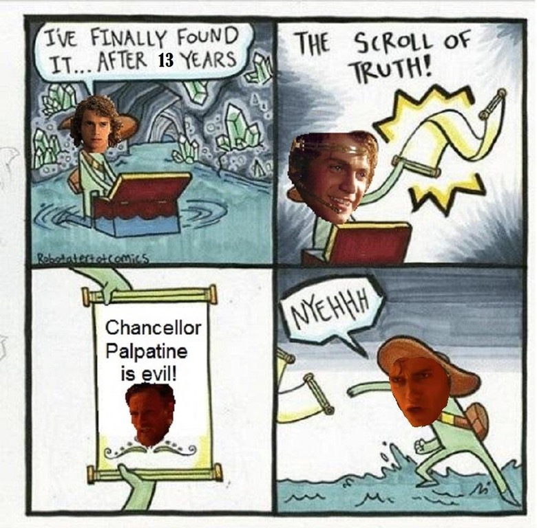 High Quality Scroll of truth star wars edition Blank Meme Template