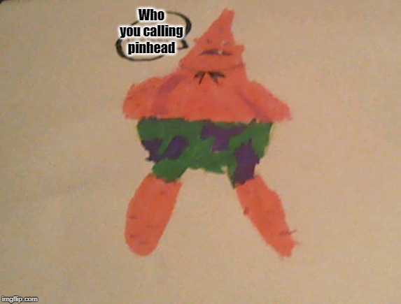 Who you callin pinhead drawn | Who you calling pinhead | image tagged in who you callin pinhead drawn | made w/ Imgflip meme maker