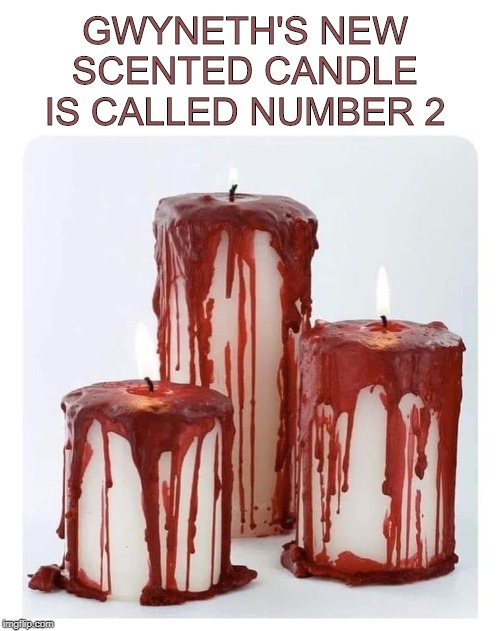 Some folks like brownies more than fish. | GWYNETH'S NEW SCENTED CANDLE IS CALLED NUMBER 2 | image tagged in gwyneth paltrow | made w/ Imgflip meme maker