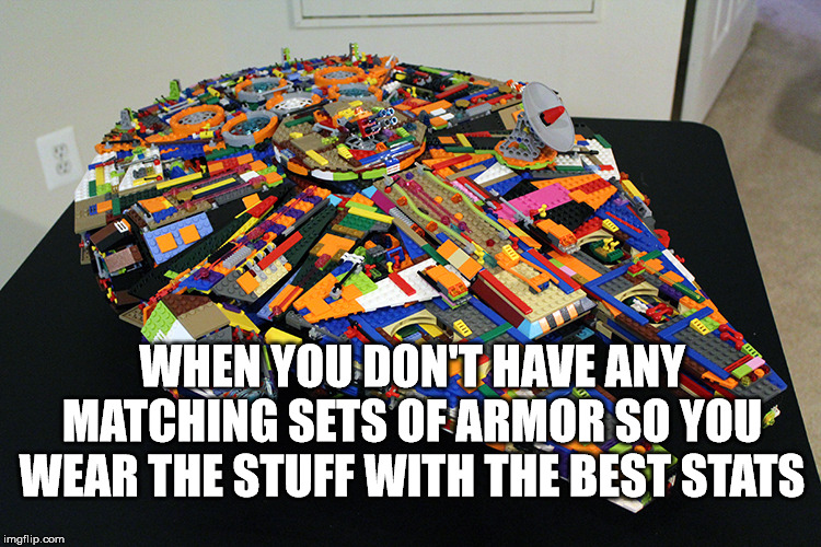 WHEN YOU DON'T HAVE ANY MATCHING SETS OF ARMOR SO YOU WEAR THE STUFF WITH THE BEST STATS | image tagged in minecraft,armor | made w/ Imgflip meme maker