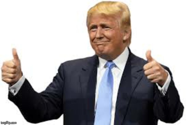 Thumbs up Trump | image tagged in thumbs up trump | made w/ Imgflip meme maker