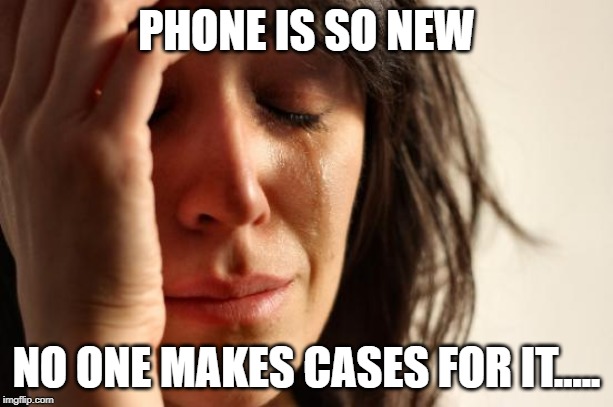 First World Problems | PHONE IS SO NEW; NO ONE MAKES CASES FOR IT..... | image tagged in memes,first world problems | made w/ Imgflip meme maker