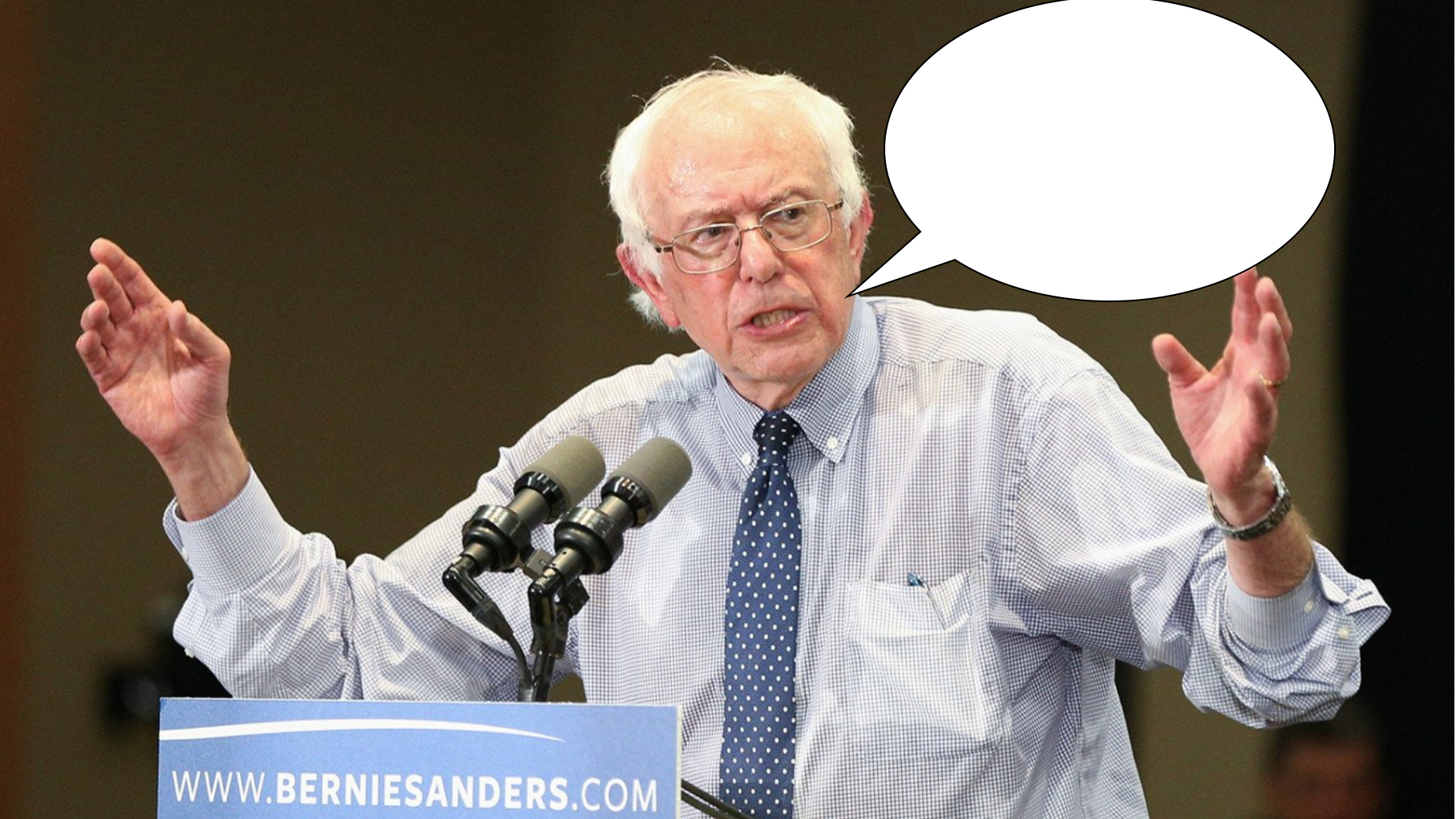 High Quality Bernie Sanders Blank Meme Template
