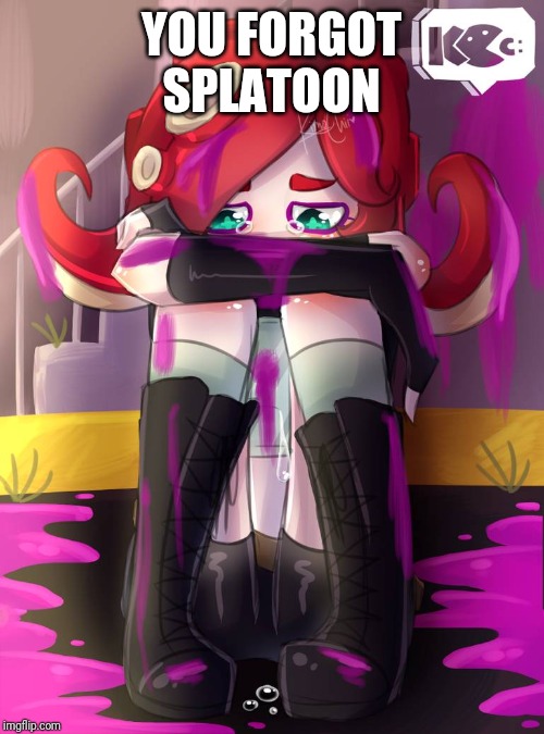 Crying Octoling | YOU FORGOT SPLATOON | image tagged in crying octoling | made w/ Imgflip meme maker