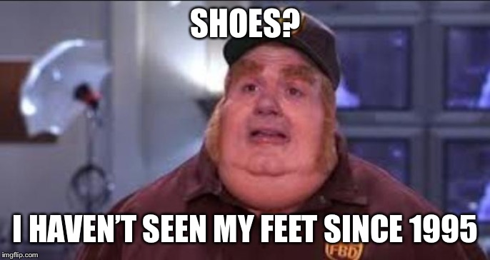Fat Bastard | SHOES? I HAVEN’T SEEN MY FEET SINCE 1995 | image tagged in fat bastard | made w/ Imgflip meme maker