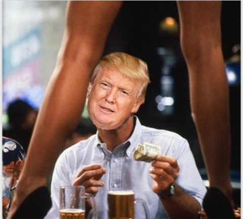Trump at strip club Blank Meme Template