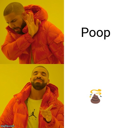 Drake Hotline Bling | Poop; 💩 | image tagged in memes,drake hotline bling | made w/ Imgflip meme maker