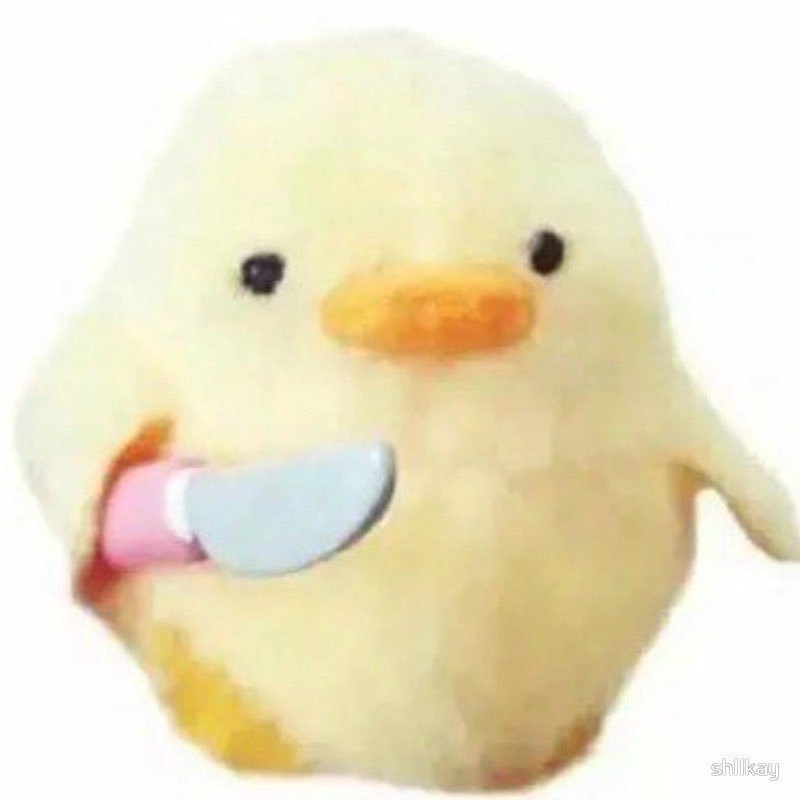 chick with knife Blank Meme Template