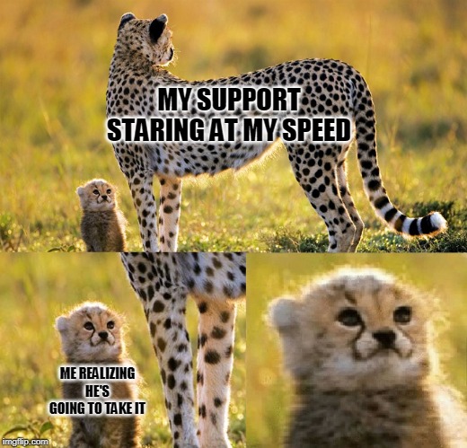 Support Taking Speed | MY SUPPORT STARING AT MY SPEED; ME REALIZING HE'S GOING TO TAKE IT | image tagged in smite | made w/ Imgflip meme maker