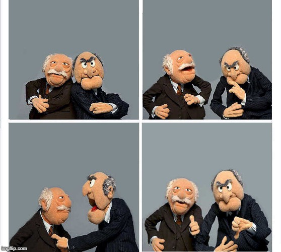 Statler and Waldorf | image tagged in statler and waldorf,muppets | made w/ Imgflip meme maker