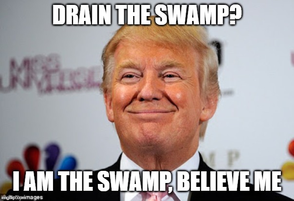 How many guilty already? Lock him up | DRAIN THE SWAMP? I AM THE SWAMP, BELIEVE ME | image tagged in memes,politics,impeach trump,maga,drain the swamp,corruption | made w/ Imgflip meme maker