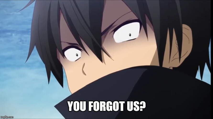 SAO | YOU FORGOT US? | image tagged in sao | made w/ Imgflip meme maker