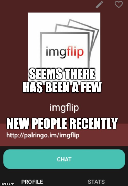 A few new joins | SEEMS THERE HAS BEEN A FEW; NEW PEOPLE RECENTLY | image tagged in palringo,beyondthecomments,btc,chat | made w/ Imgflip meme maker